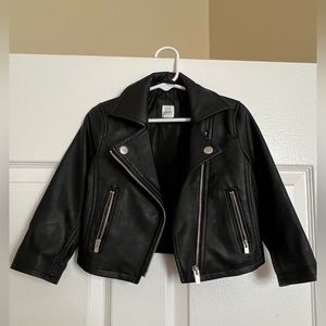 Black H&M kids leather jacket